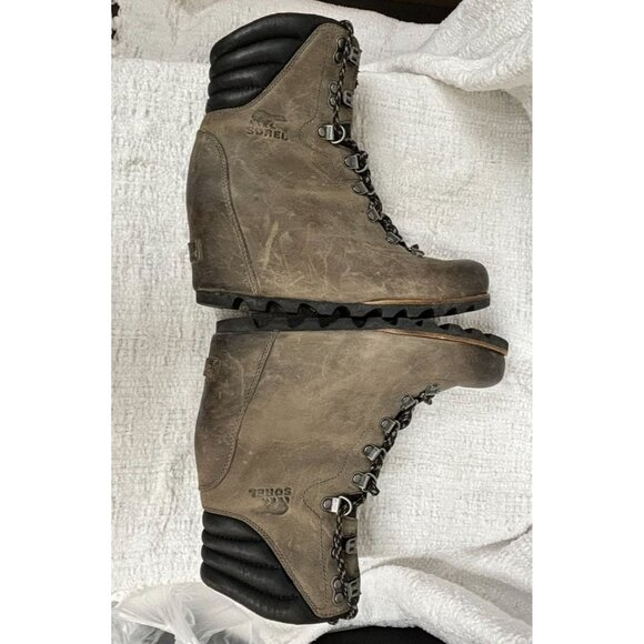 Sorel Women's Brown Leather Booties Size 8 #100884 - Picture 5 of 7